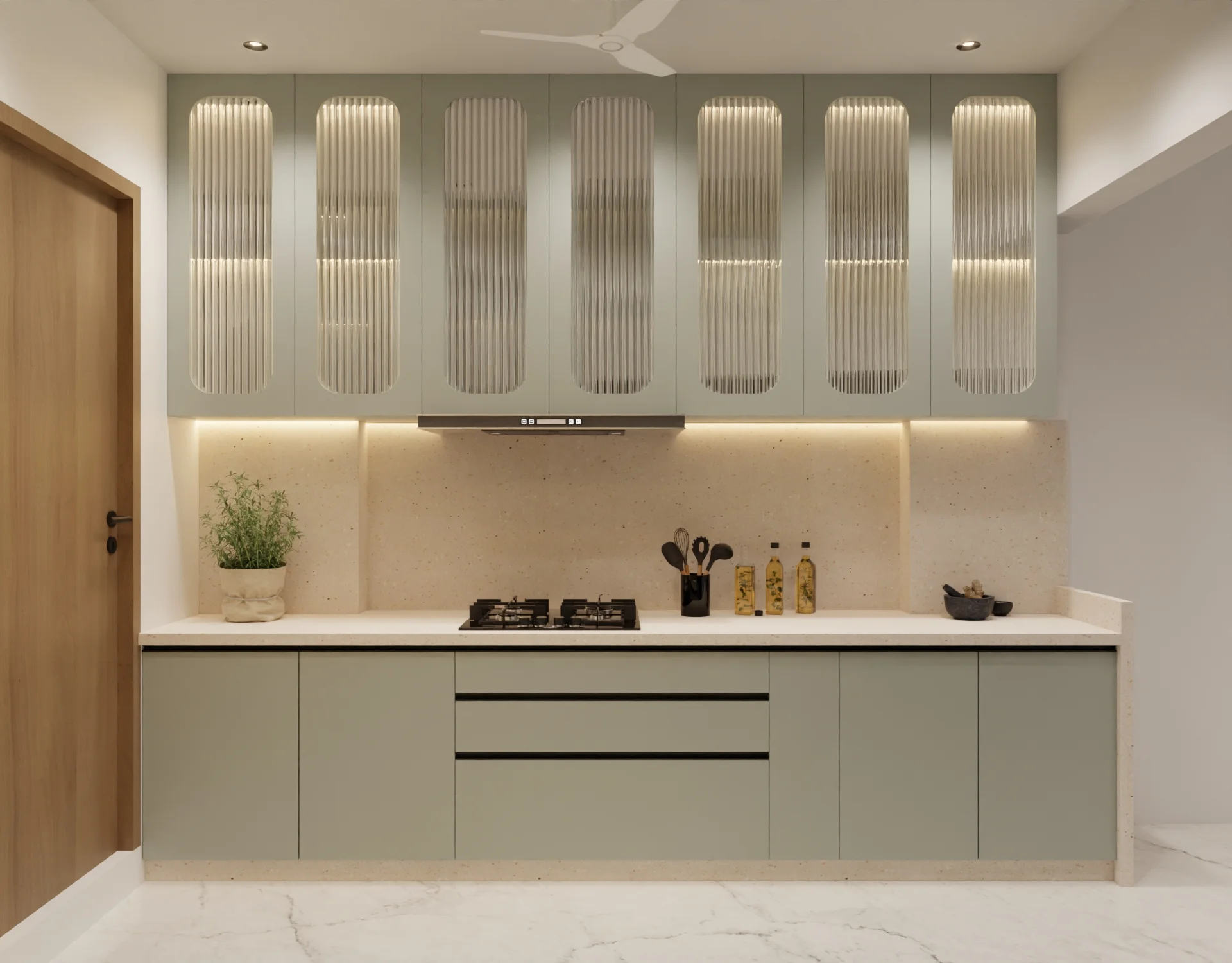 Photorealistic residential kitchen interior render by Studio 44