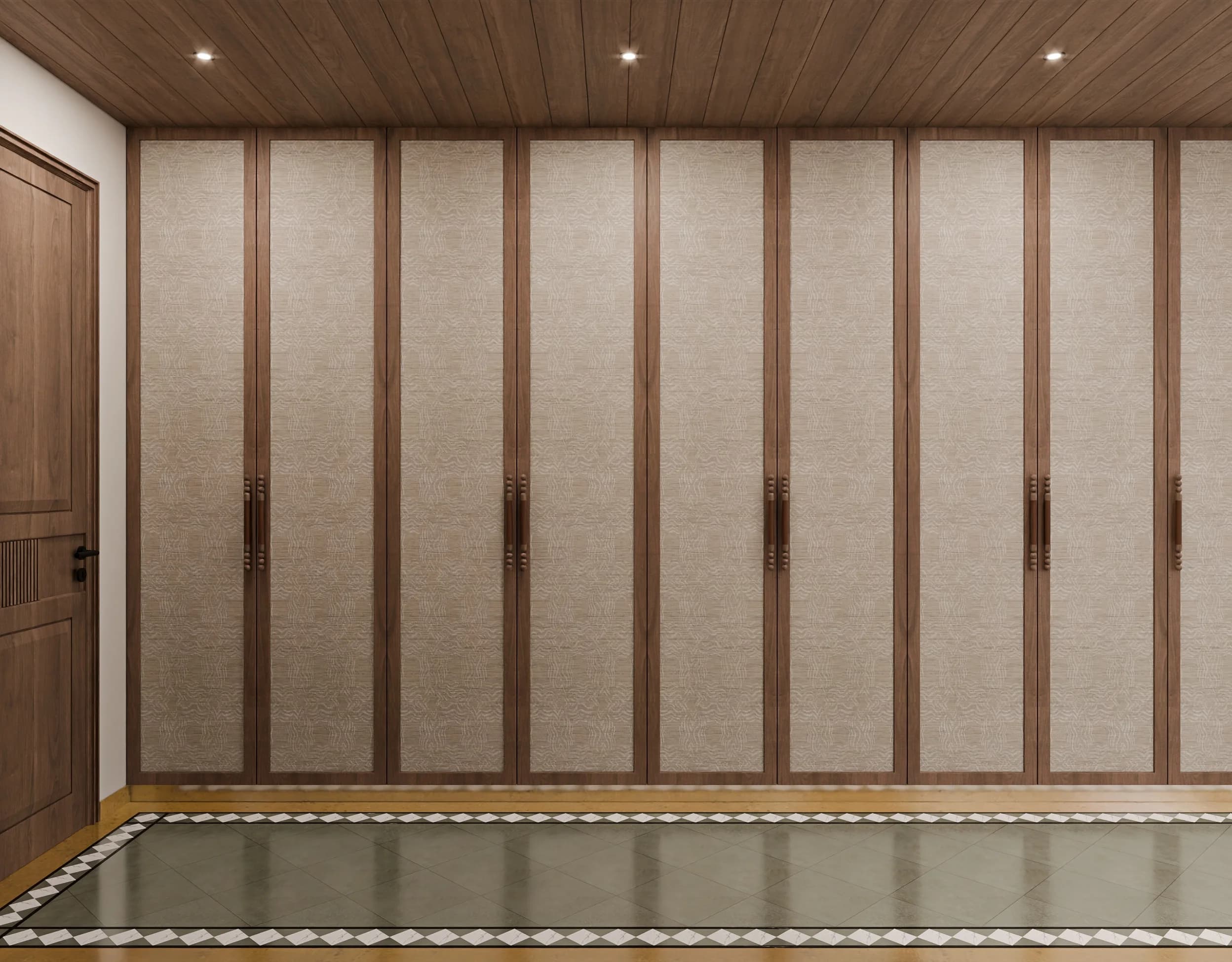 Residential interior rendering example for a walk-in wardrobe space, spatial planning view