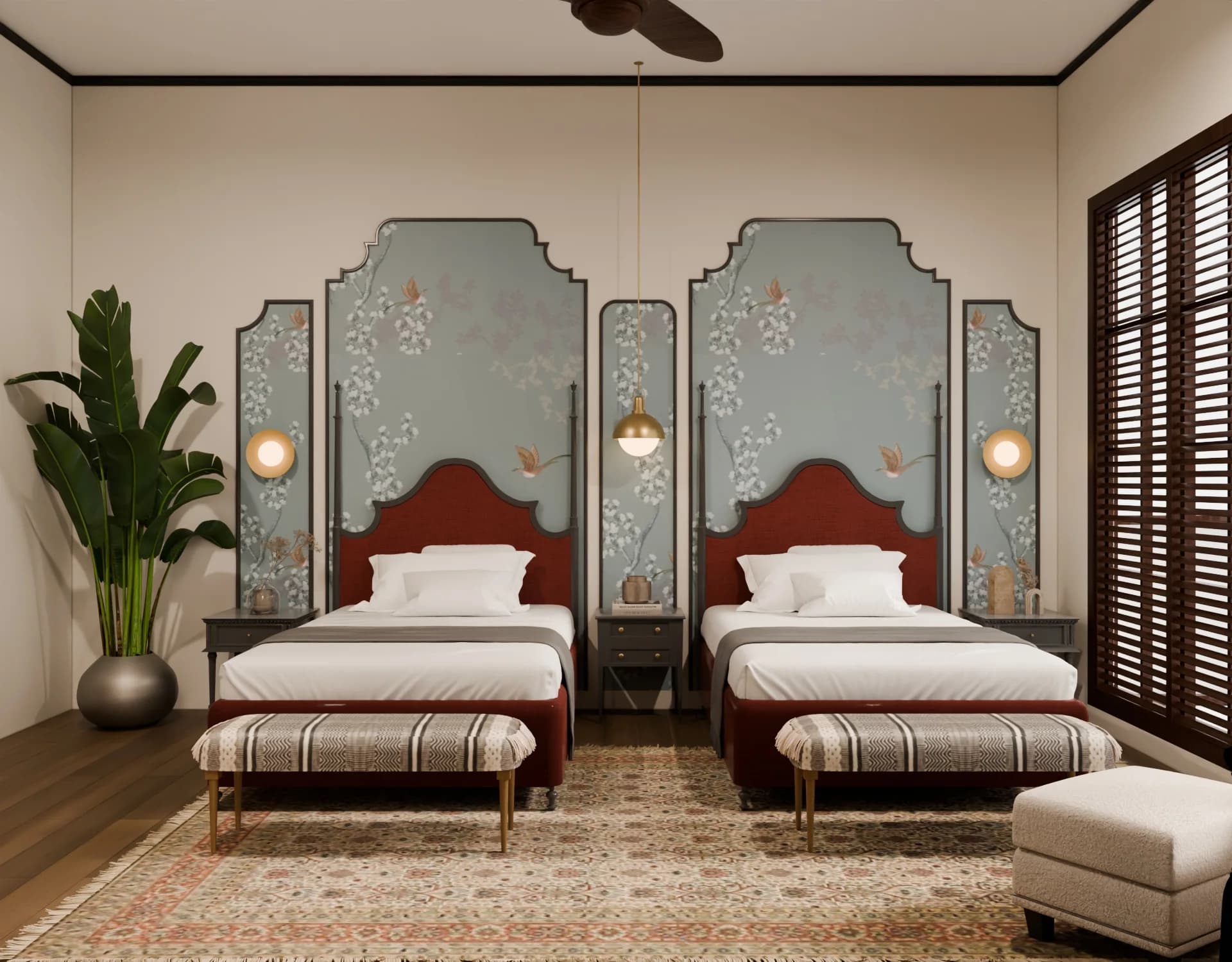 Different camera angle 6 of the same interior room render