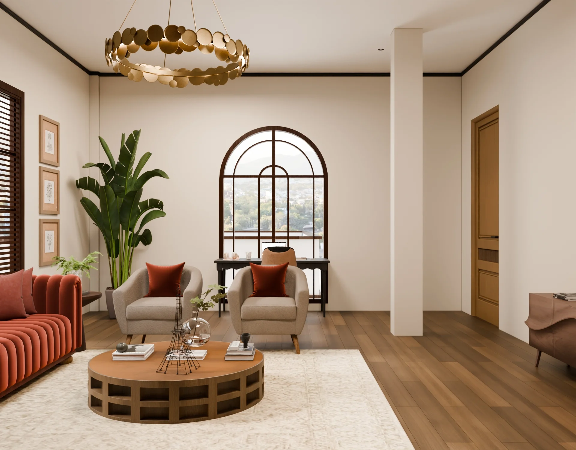 Different camera angle 7 of the same interior room render