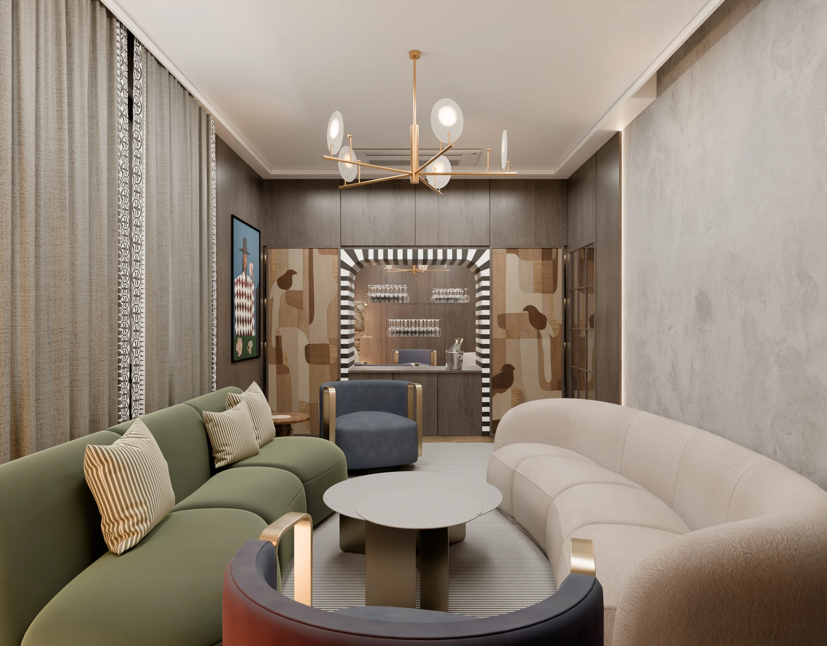 Den Room Residential render