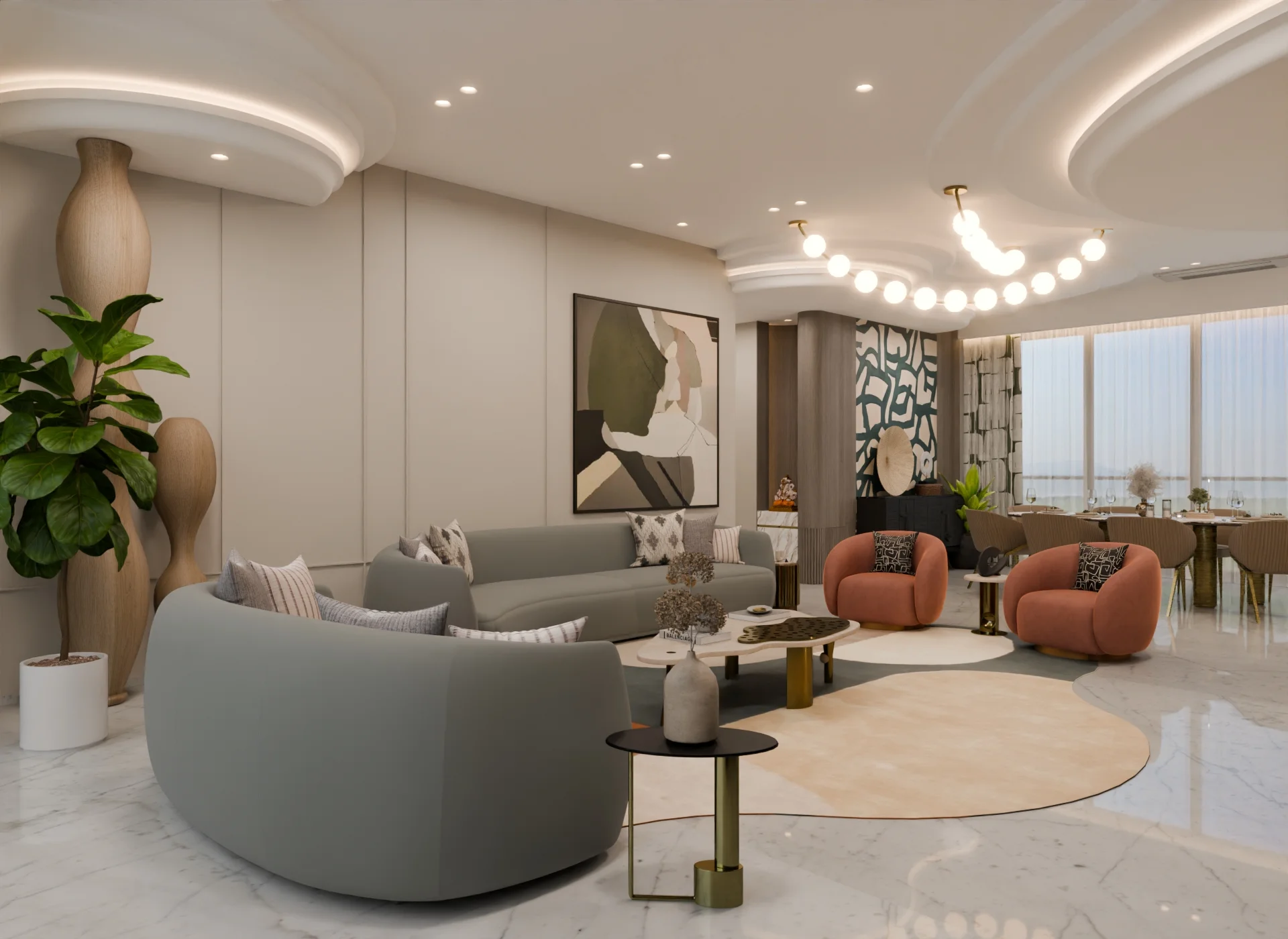Living Room Residential render