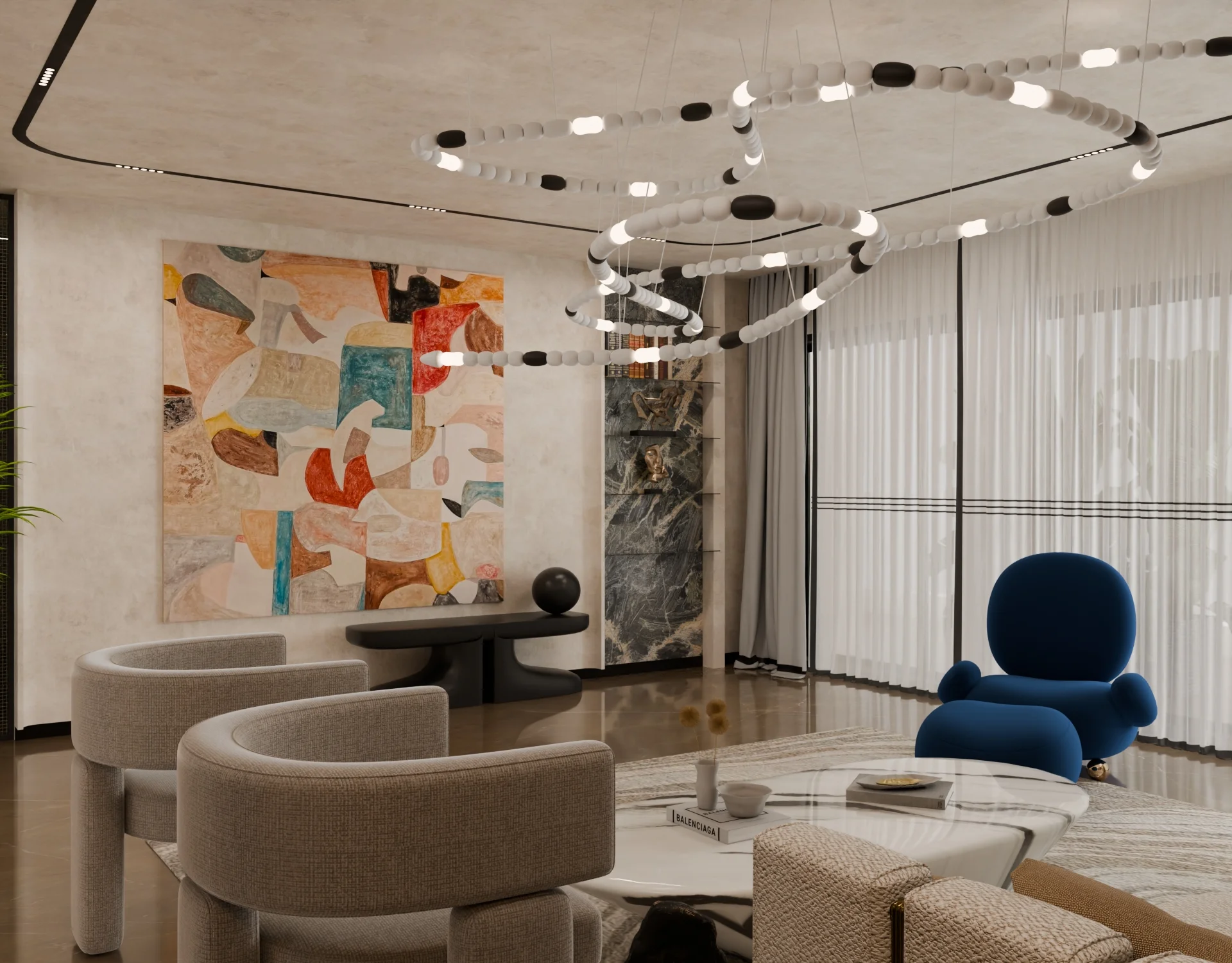 Living Room Residential render