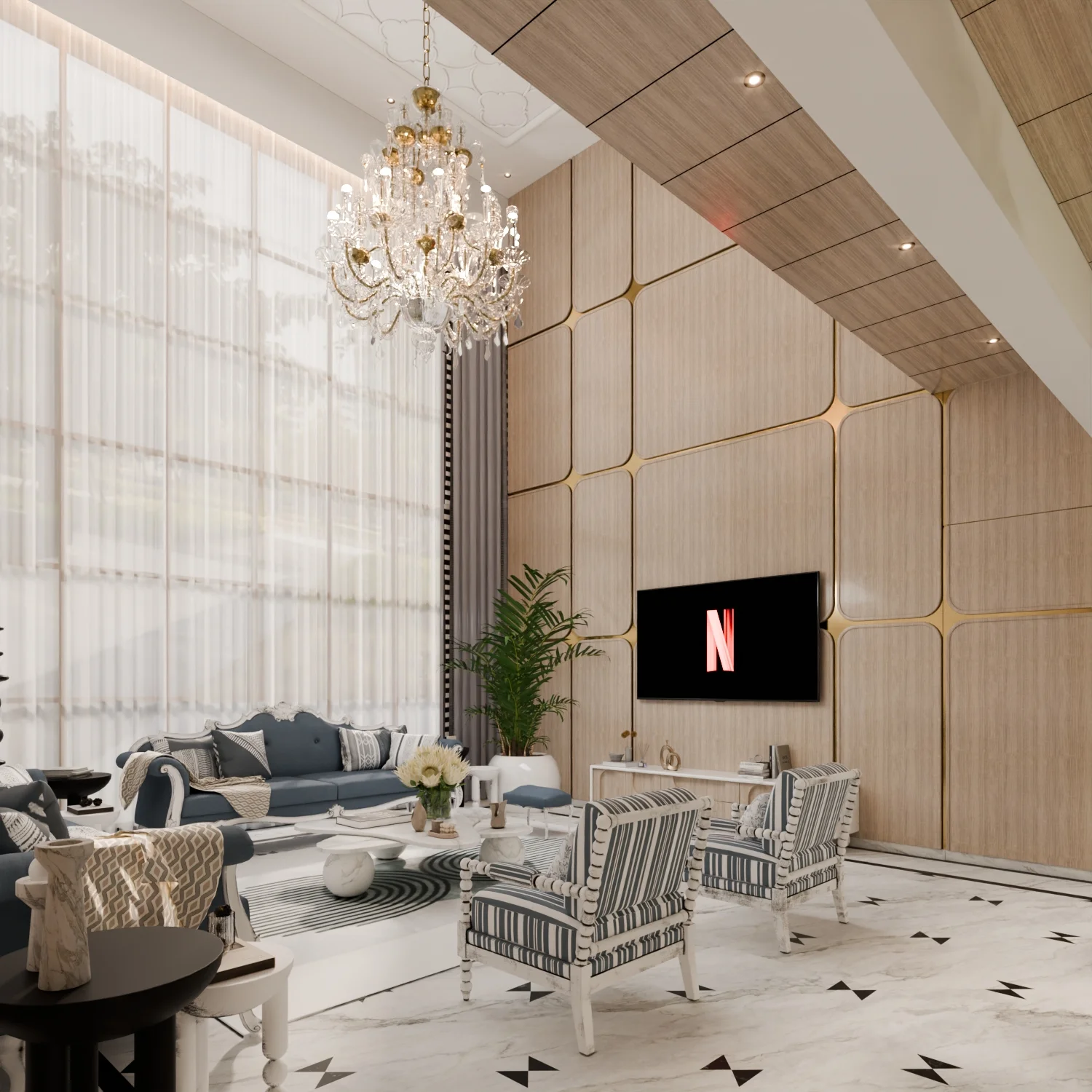 Living Room Residential render