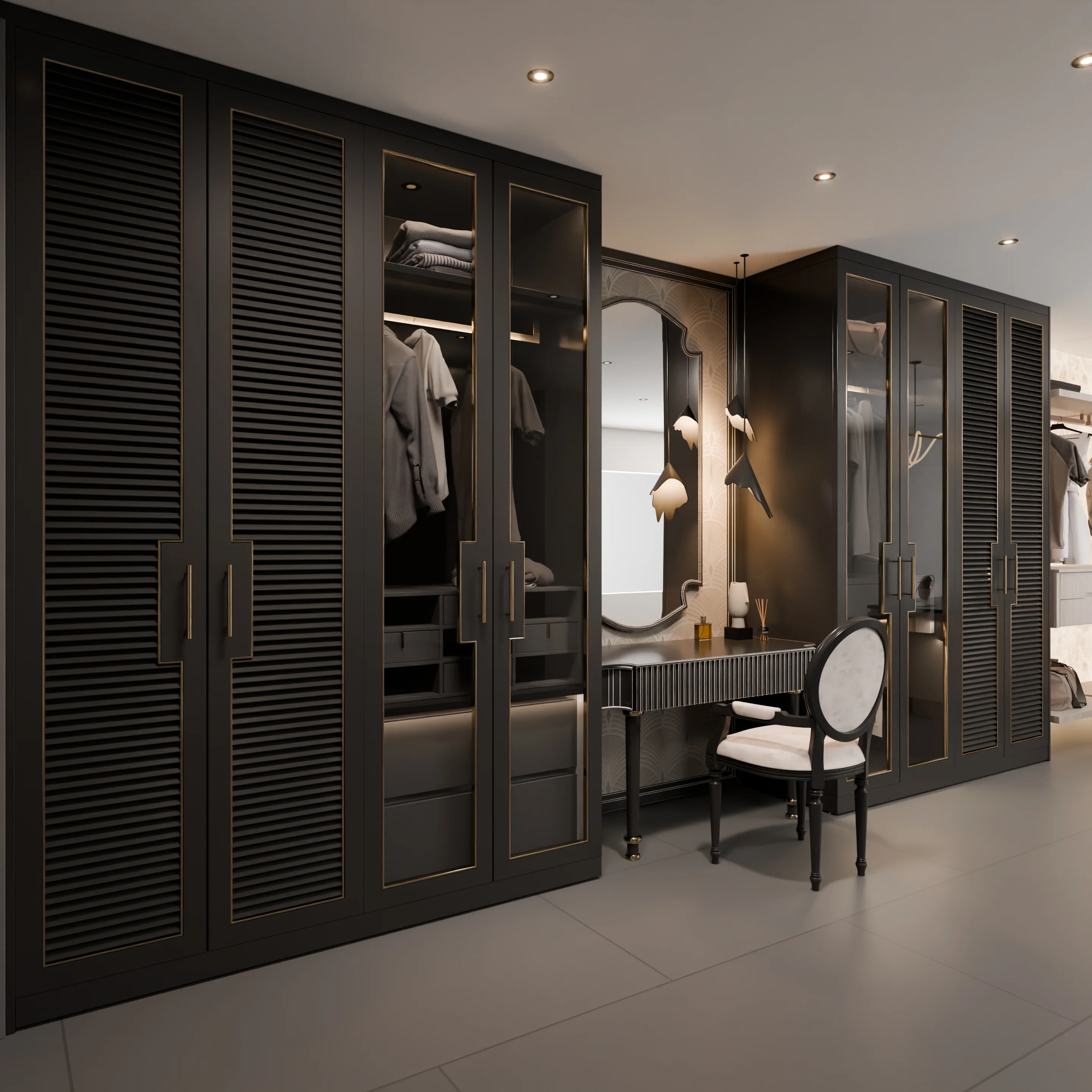 Walk-in Wardrobe Residential render