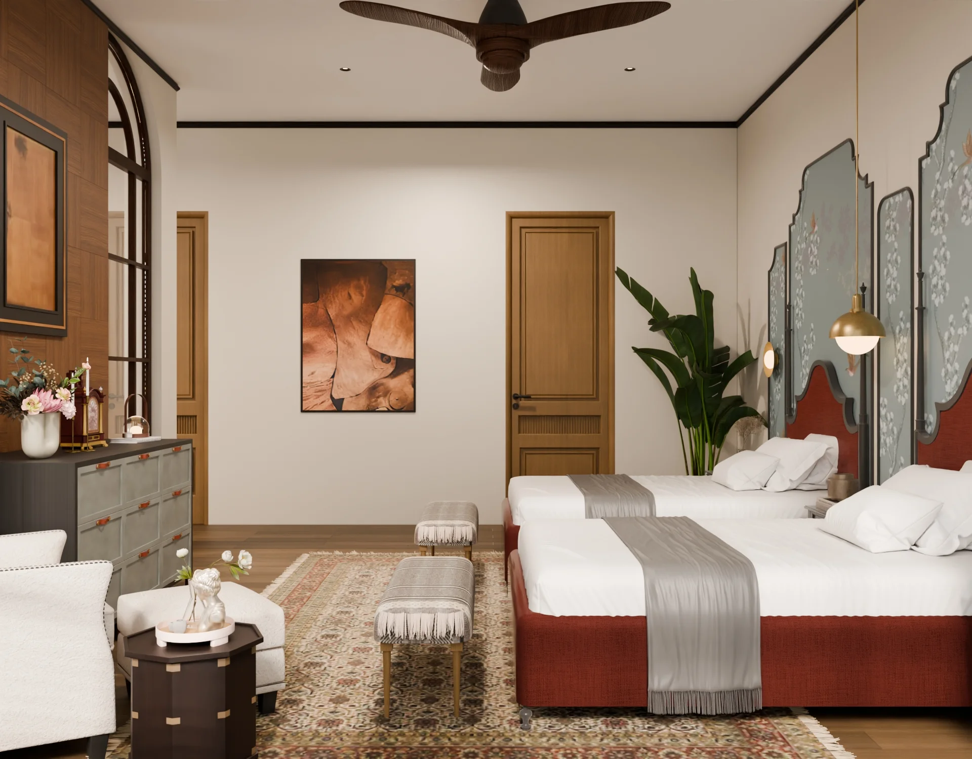 Different camera angle 5 of the same interior room render